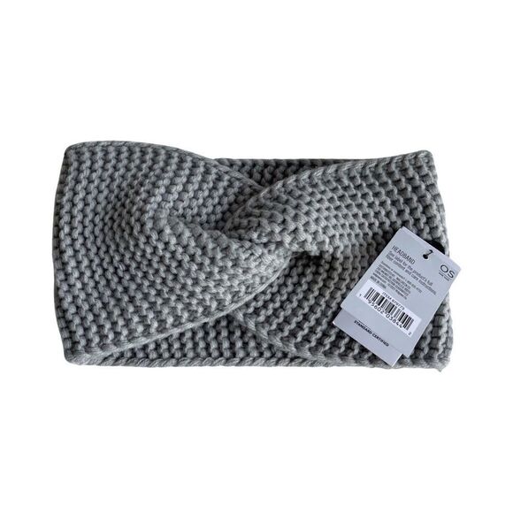 West Loop Women’s Gray Knit Criss Cross Front Solid Acrylic Headband OSFM NWT - Picture 4 of 5
